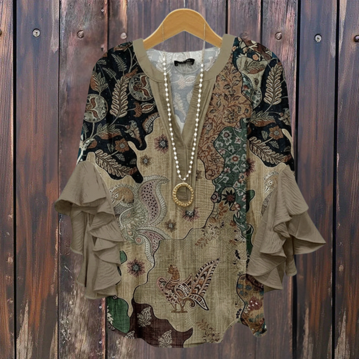 Elin™ | Elegant blus med mönster