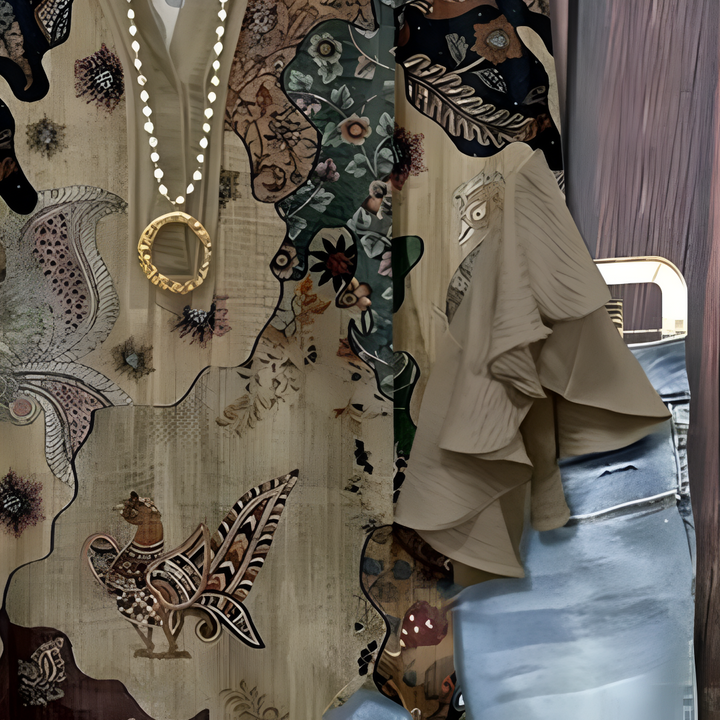 Elin™ | Elegant blus med mönster