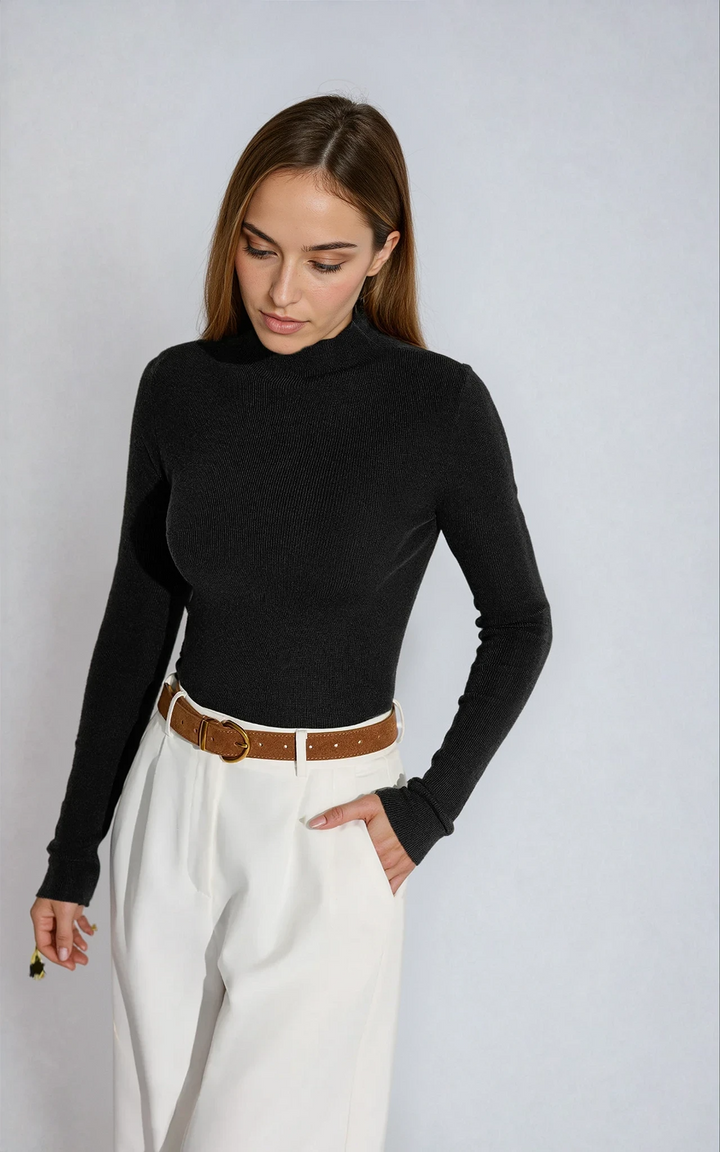 Mock Neck Knit Top