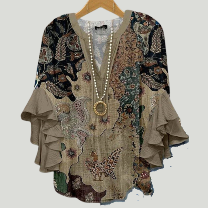 Elin™ | Elegant blus med mönster